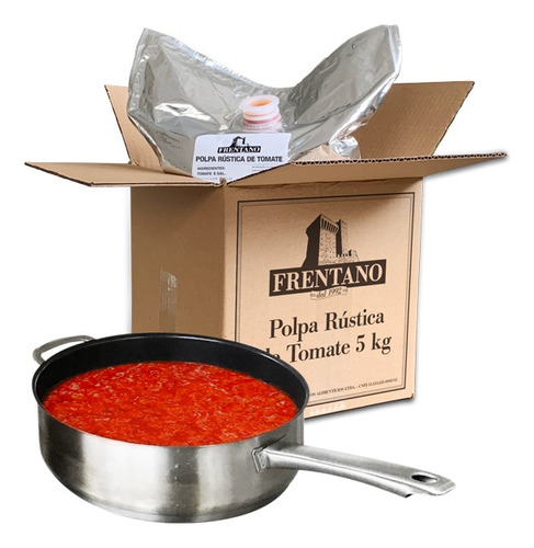 Polpa Rústica De Tomate Pelado Frentano Foodservice Bag 5kg