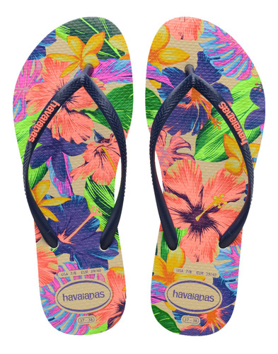 Ojota Havaianas Havaianas Slim Floral Neon Mujer