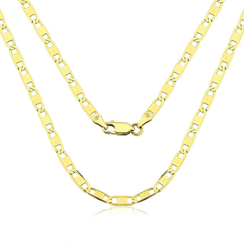 Corrente Masculina De Ouro 18k Piastrine Grossa 70cm E 11gr Cor Amarelo