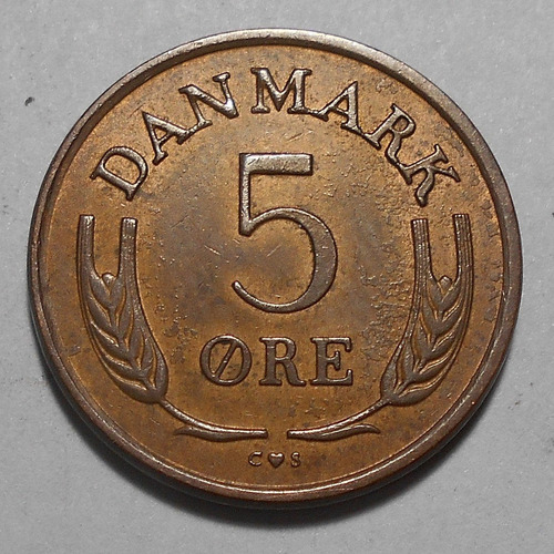 Dinamarca 5 Ore 1963 - Frederik Ix - Km#848 - Excelente