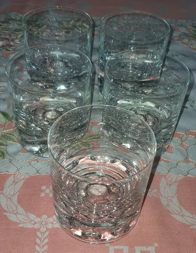 Barski Vaso de vidrio doble antiguo – Juego de 6 vasos – Diseñado DOF –  Vasos de cristal – Para whisky – Bourbon – Agua – Bebidas – Vasos para  beber –