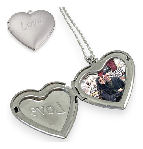 Collar Relicario Porta Foto Locket Acero Personalizado 