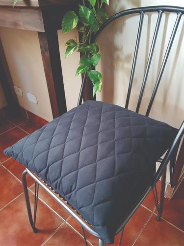 Almohadones Silla X 4 Unid. Matelasse Relleno 40x40 Lavable 