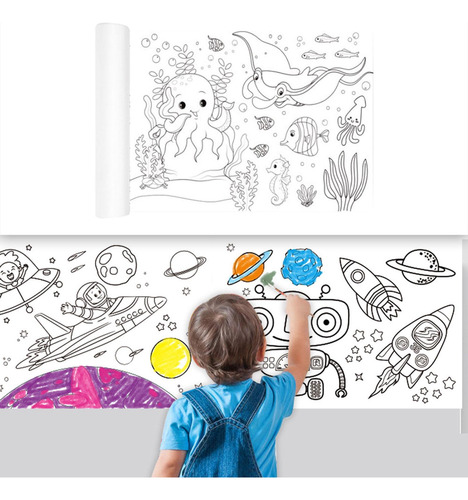 Rollo De Dibujo Para Niños, Rollo De Graffiti De Papel Para