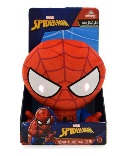 Peluche Spiderman 25 Cm Con Luz Y Caja Marvel- Phi Phi Toys