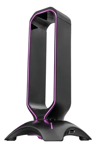 Suporte Headset Gamer Trust Cintar Gxt 265 Rgb 2 Porta Usb