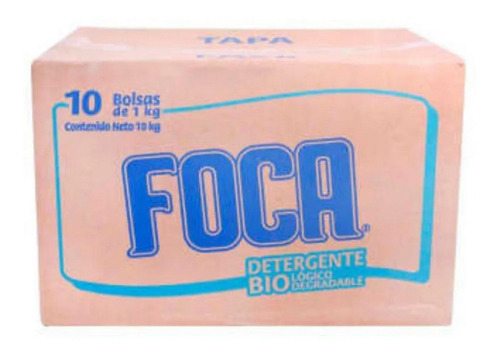 Detergente Biodegradable Foca 10 Bolsas De 1 Kg Total 10 Kg.