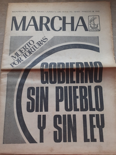 Semanario Marcha 1º De Junio De 1973 Nº 1645