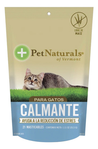 Calmantes Para Gato Pet Naturals A Base De Calostro 21 Pza