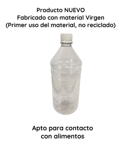Imagen 4 de 10 de Botella Pet 1000 Cc Tapa Rosca X 240 Unid. 25 Grs,