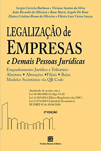 Legalização De Empresas E Demais Pessoas Jurídicas - 02ed..., De Barbosa; Silva; Oliveira; Bom; Souza. Editora Freitas Bastos, Capa Mole Em Português, 22