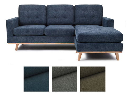Sofa C/chaise Oslo Azul