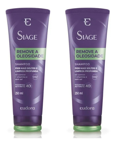 Shampoo Siàge Remove A Oleosidade 250ml (2 Unidades) Eudora