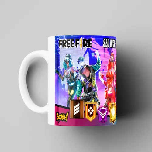 Caneca Game Free Fire com Nome Personalizado