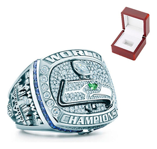 Nfl - Anillo De Campeonato De Los Seattle Seahawks 2013