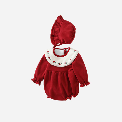 Ropa Roja Para Bebés Recién Nacidos, Estilo Pastoral, Escala