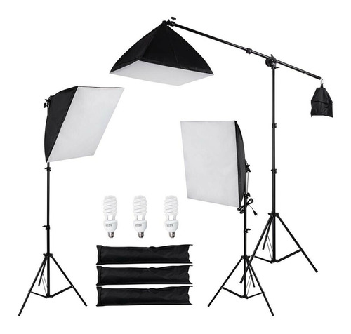 3 Softbox Kit Estudio Fotográfico Profesional Iluminacion 