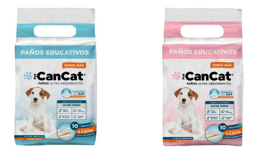 Imagen 1 de 2 de Paños De Entrenamiento Para Perros 10u. Cancat Pet