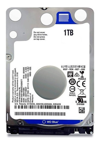 Disco Duro Interno Para Notebook Wd Blue 2.5  R2 1 Tb 5400  