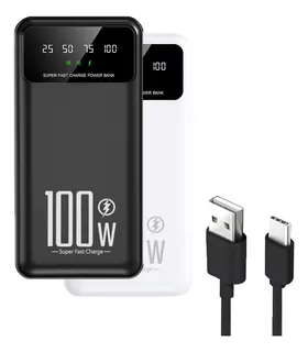 Power Bank SAIVIEK KJ-K70 20000mah Batería Externa 20W Carga Rapida Para Android,iPhone,Cargador Portátil Pila Con dos luces LED,Banco de Energía con 4 Salidas y 2 Entradas(2 USB-A, V8, Tipo C)negro