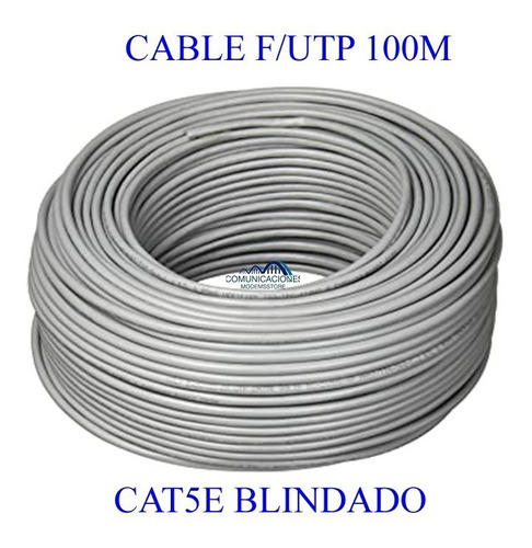 Cable F/utp Cat5e Rollo 100m Exterior Blindado 350mhz Gris