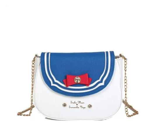 Imagen 1 de 5 de Crossbody Sailor Moon Azul Serena Anime Kawaii Sailor Bolsa