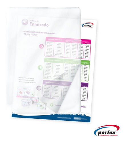 Imagen 2 de 5 de Perfex Mica Termica 8 Mil Doble Carta 30.5 X 45.7 Cm 50pzas