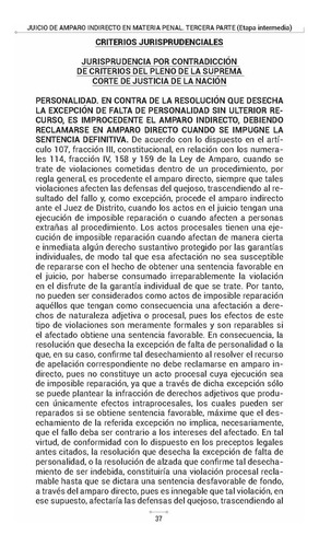 Juicio De Amparo Indirecto En Materia Penal Tercera Parte (etapa Intermedia, Juicio Y Ejecución)