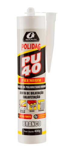 1 Cola Pu 40 Polidag Garin Branco 400g Fera 5878