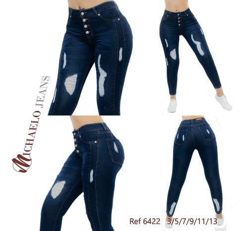Jeans Dama Corte Colombiano Razgados Michaelo Jeans Ref6422