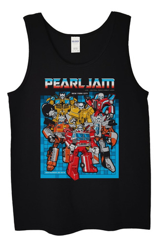 Polera Musculosa Pearl Jam Robots New York  Rock Abominatron