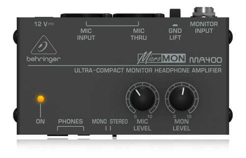 Behringer Ma400 Amplificador De Audífono Para Monitorizacion