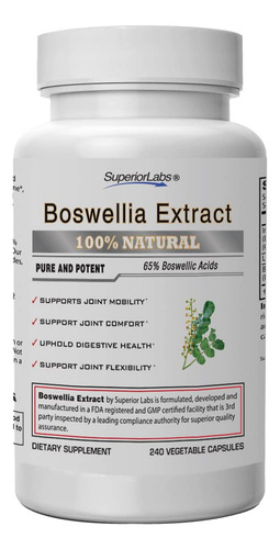 Boswellia Extract By Superior Labs - Non Synthetic, 500mg, 2