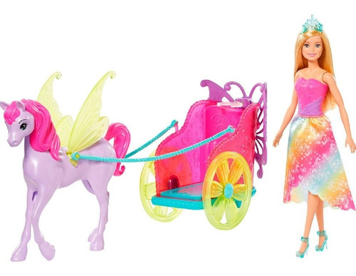 Barbie Dreamtopia princesa con carruaje Mattel GJK53