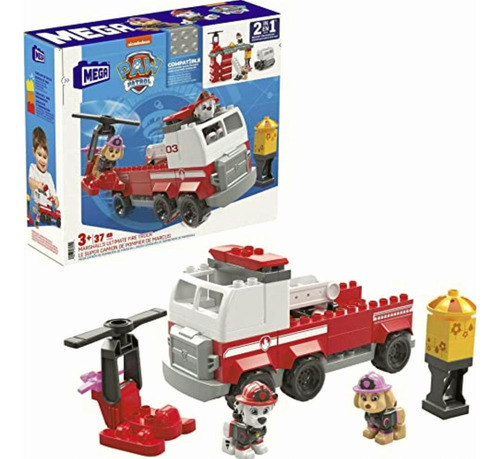 Mega Bloks Paw Patrol, Mega Camión De Bomberos De Marshall,