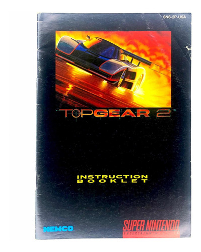 Top Gear 2 - Manual Original De Super Nintendo