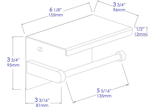 Marca Alfi Abtpc66-w White Matte Acero Inoxidable Soporte De