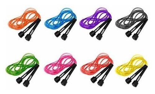 Garage Fit 9' Adjustable Pvc Jump Rope For Cardio Fitness -