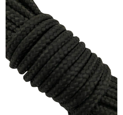 Corda Náutica 6mm Preta 20 Metros Multiuso Gkl