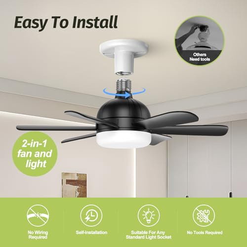 Ventilador De Techo Moderno De 18 PuLG Con Luz Led Y Control