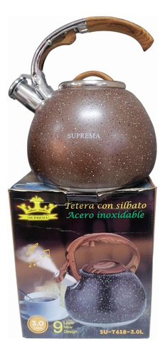 Tetera Silbadora Suprema En Acero Inoxidable 3 Litros