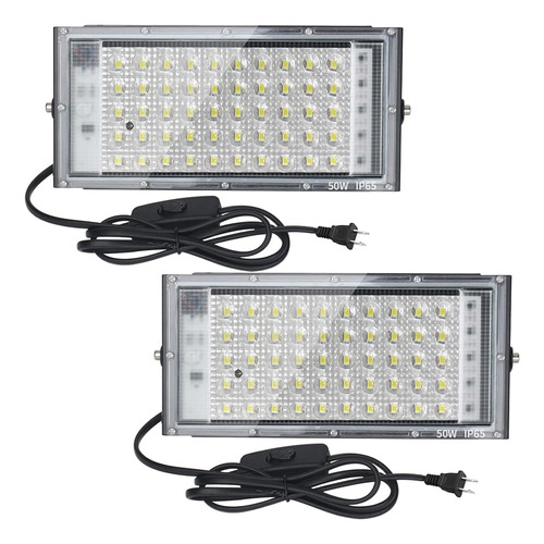 Ouside 2 Pcs 100w Reflectores Led Exteriores,con Interruptor