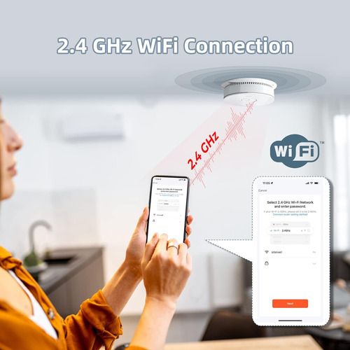 Siterwell 2.4g Wifi Detector De Humo Detector De Monóxido...