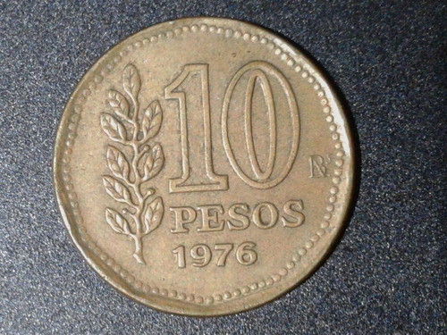 Moneda 10 Pesos Argentina 1976 Original