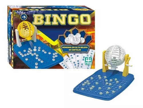 Jogo de Bingo Max 48 Cartelas 24cm em Plástico Dikamais - minipreco