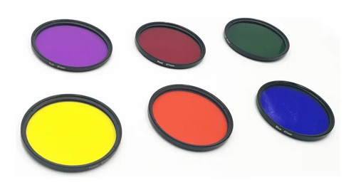 Kit De Filtros De Colores Cámara Réflex. Accesorio Para 58mm