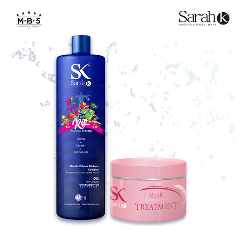 Nanoplastia Sarah K 1l Azul Y Mascarilla 250gr C. Decolorado