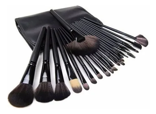 Brochas Maquillaje Set 24 Piezas Con Estuche Profesional Kit