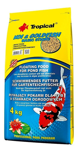 Ração Para Peixe Koi&goldfish Basic Sticks 4kg Tropical