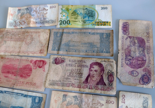 12 Cédulas Antigas Do Brasil E Argentina Para Lote Coleção (Usado)